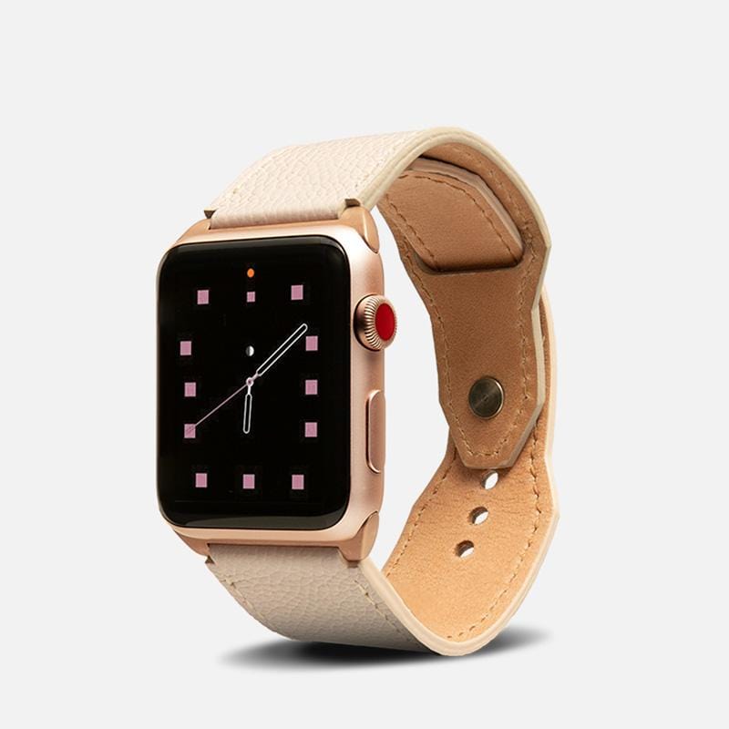 Apple Watch 皮革手環錶帶 - 裸粉