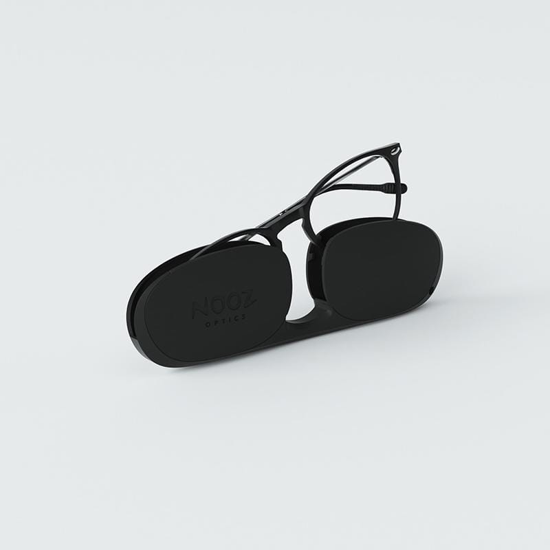 【預購】時尚造型老花眼鏡-鏡腳便攜款（橢圓-黑）