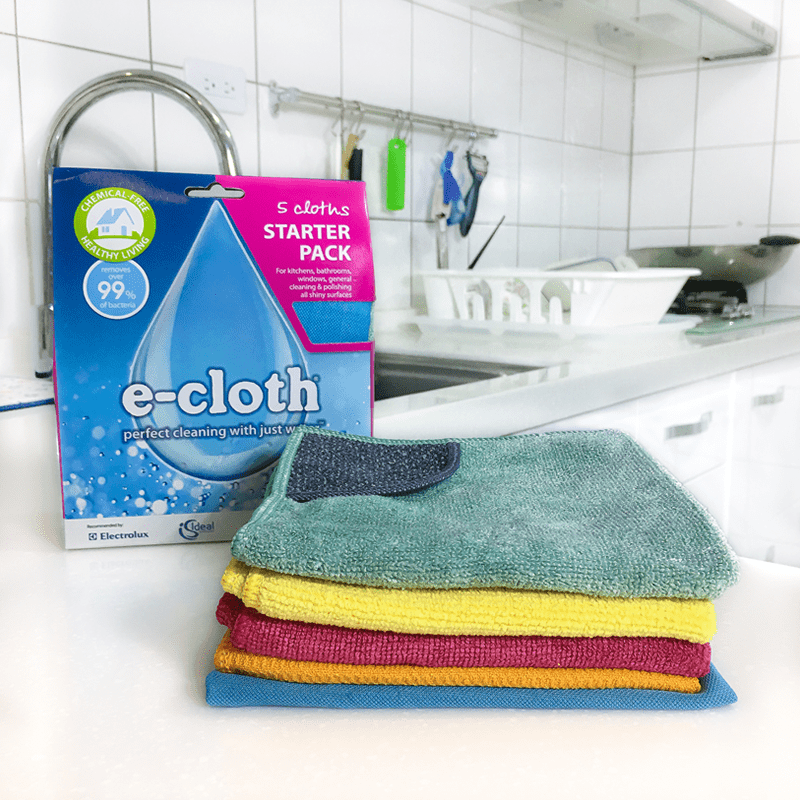 深層除菌科技清潔布 - 超值五件組(廚房清潔布+浴室清潔布+萬用清潔布+窗戶清潔布+玻璃拋光布)