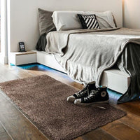 ESPRIT長毛地毯 - 70x140cm 淺棕/深紫/米棕