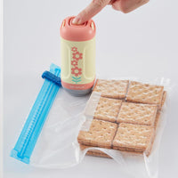 DR. SAVE小花真空機組(含食品保鮮袋x10/壓縮袋x2)食品保鮮/居家收納組