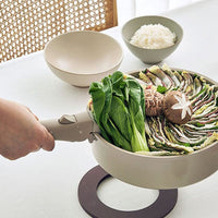天然陶瓷鍋具六件組 - 淨白米/時尚黑