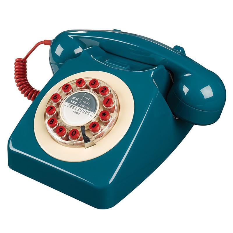 60年代復古電話746 - 汽油藍