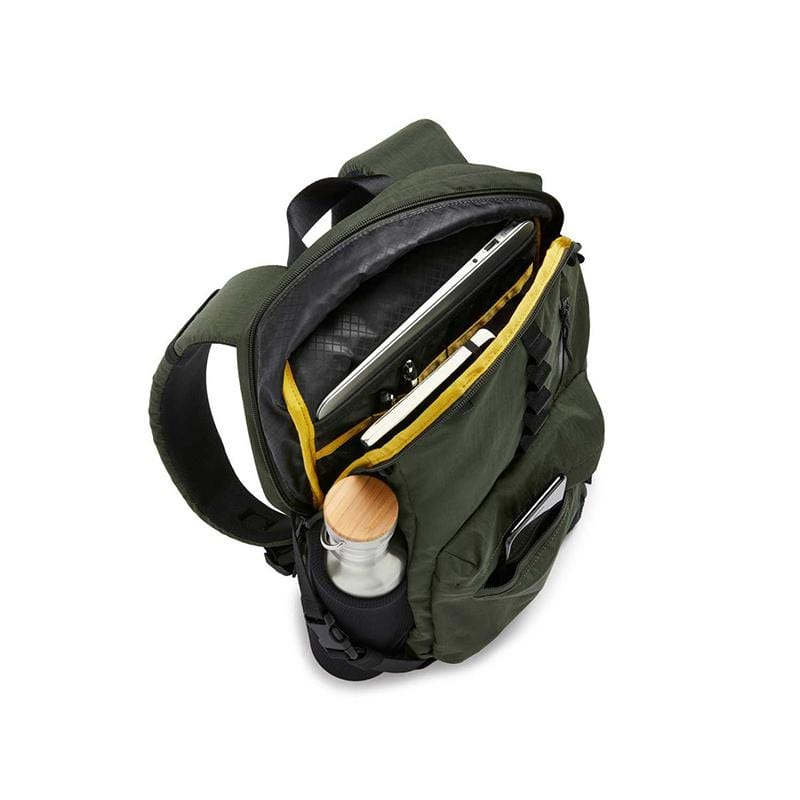 COLLECTIVE PACK 14L 防雨電腦後背包 (附雨衣) - 軍綠