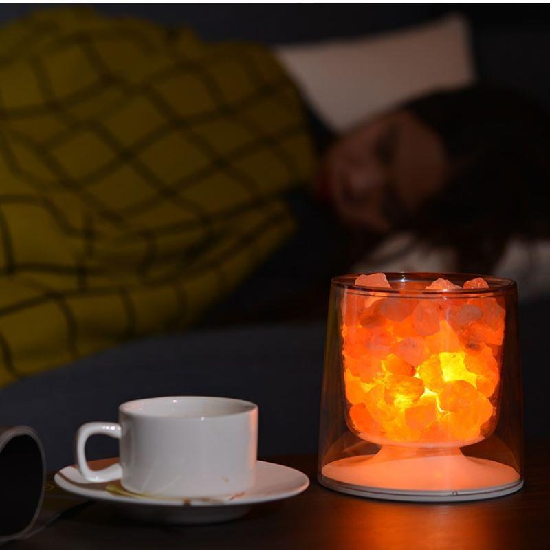 酒杯型LED玫瑰鹽晶燈(Annapurna/透明)