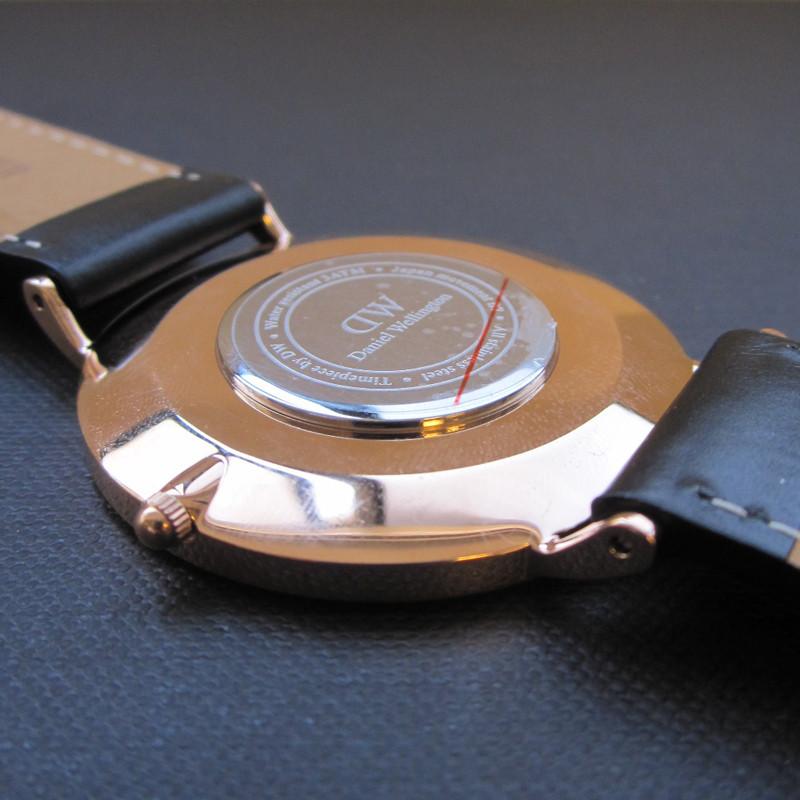 瑞典 Daniel Wellington Sheffield 黑色皮革錶帶 玫瑰金錶框 男錶 40mm