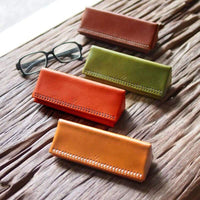 質感設計 日本職人個性手縫真皮眼鏡盒 - 四色