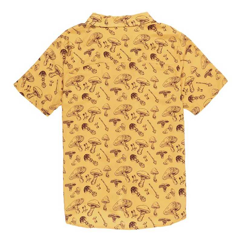 夏威夷衫 / 柔軟涼感嫘縈襯衫 - 蘑菇棕