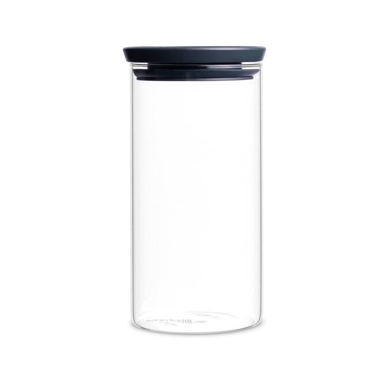 玻璃食物黑蓋儲存罐(1.1L)
