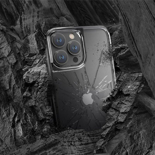 LINKASEAIR iPhone 13 Pro / 13 Pro Max 浮雕蝕刻技術防摔抗變色抗菌大猩猩玻璃保護殼-裂紋