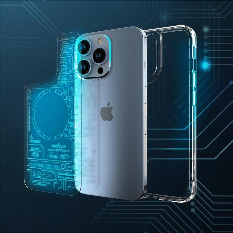 LINKASEAIR iPhone 13 Pro / 13 Pro Max 浮雕蝕刻技術防摔抗變色抗菌大猩猩玻璃保護殼-電路板