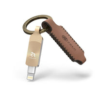 iKlips DUO+ APPLE專用雙向USB 3.1極速多媒體行動碟 128G- 時尚金