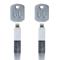 Kii 輕巧鑰匙造型Lighting & USB - 2入(白/白)