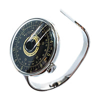 【買錶送文青提袋，送完為止!】KLOK-08-D3 黑軸錶頭＋時尚銀色手環