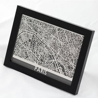 5 x 7不鏽鋼雷射切割地圖 - 巴黎