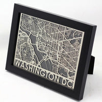 5 x 7不鏽鋼雷射切割地圖 - 華盛頓