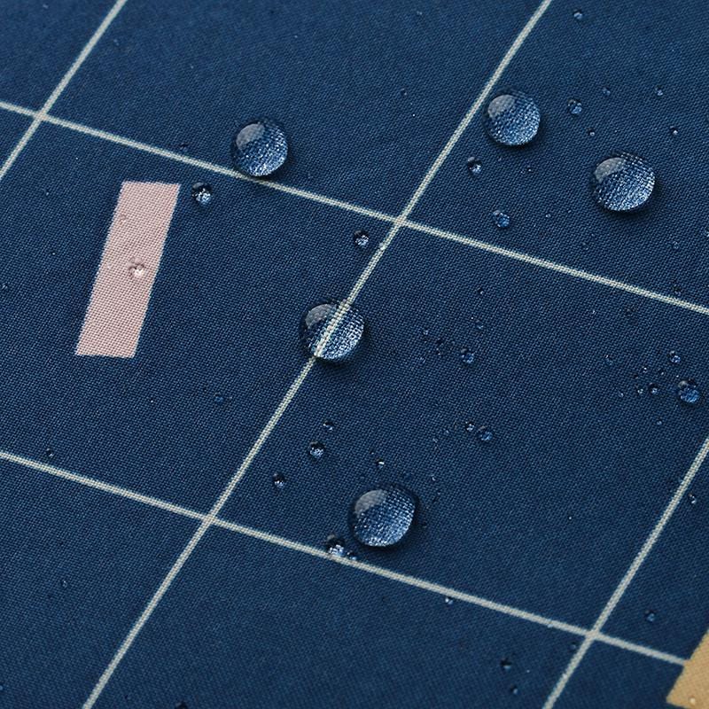 格子幾何系列三折自開收晴雨傘(藍色)-8380