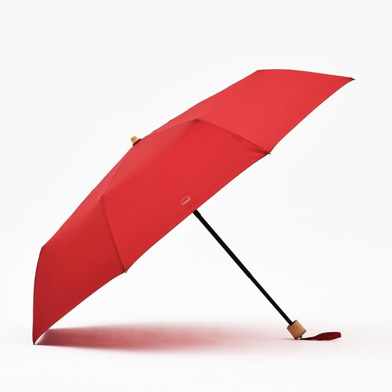 蘇格蘭系列三折手開晴雨傘(紅色)-8458