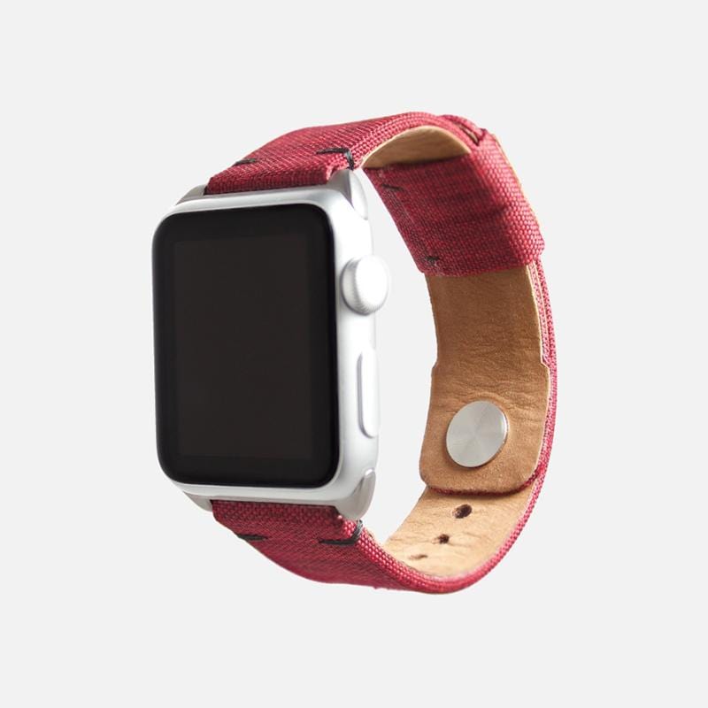 Apple Watch 帆布錶帶 - 紅