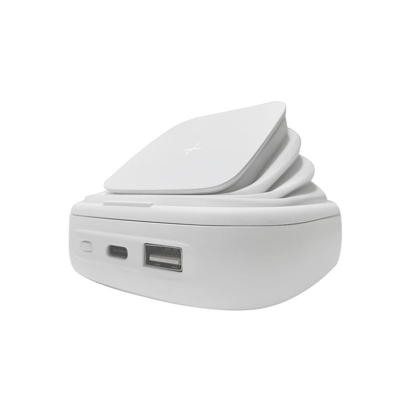POPCandle 10000mAh 無線充電+PD雙向快充 趣味多功能行動電源-白色