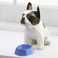 DIY 動物紙模型 – 法式鬥牛犬