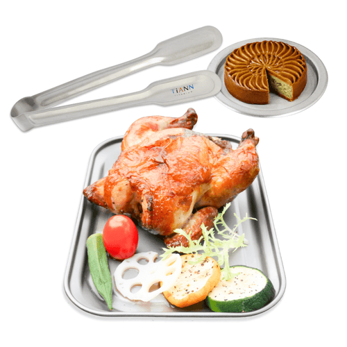 烤肉組｜鈦烤盤＋食物夾＋小鈦碟