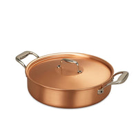 紅銅淺鍋24cm[含鍋蓋超值組]-烤盤/壽喜燒鍋/炒鍋-兩款可選