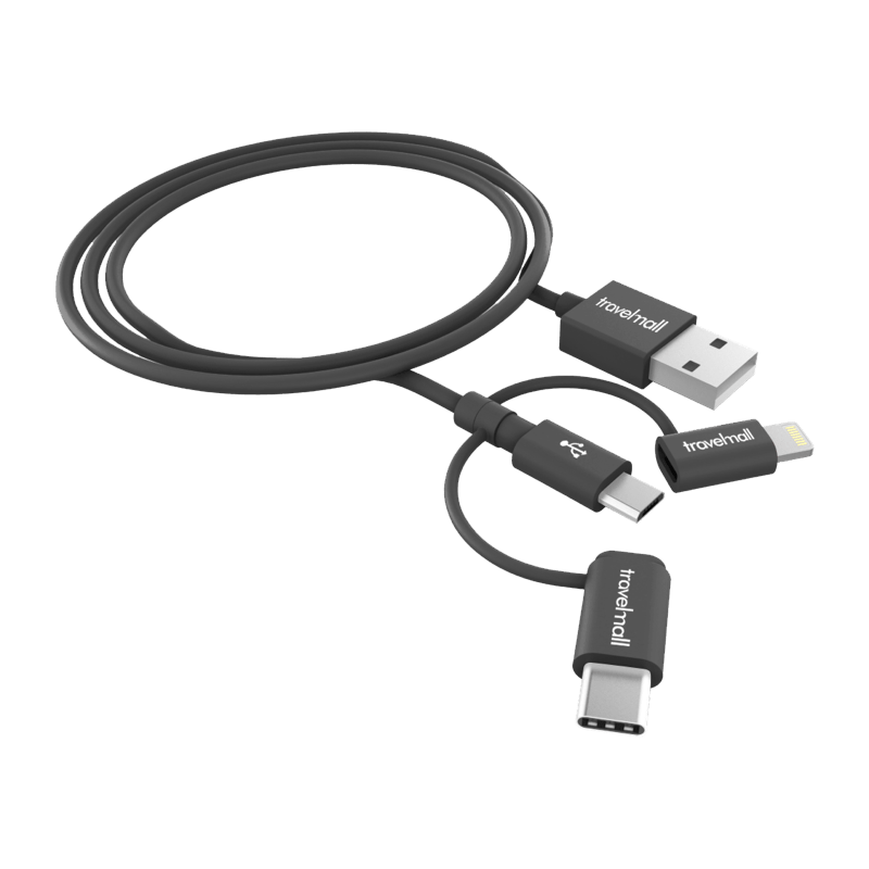 Lightning/Micro-USB/USB-C 3合1數據傳輸/快充線