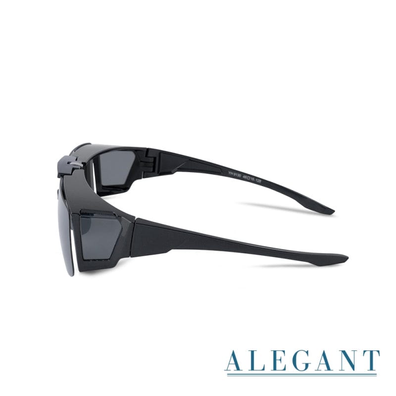 多功能可掀月影黑偏光墨鏡/MIT/掀蓋式/外掛式/上掀/全罩式/車用UV400太陽眼鏡/戶外休閒套鏡