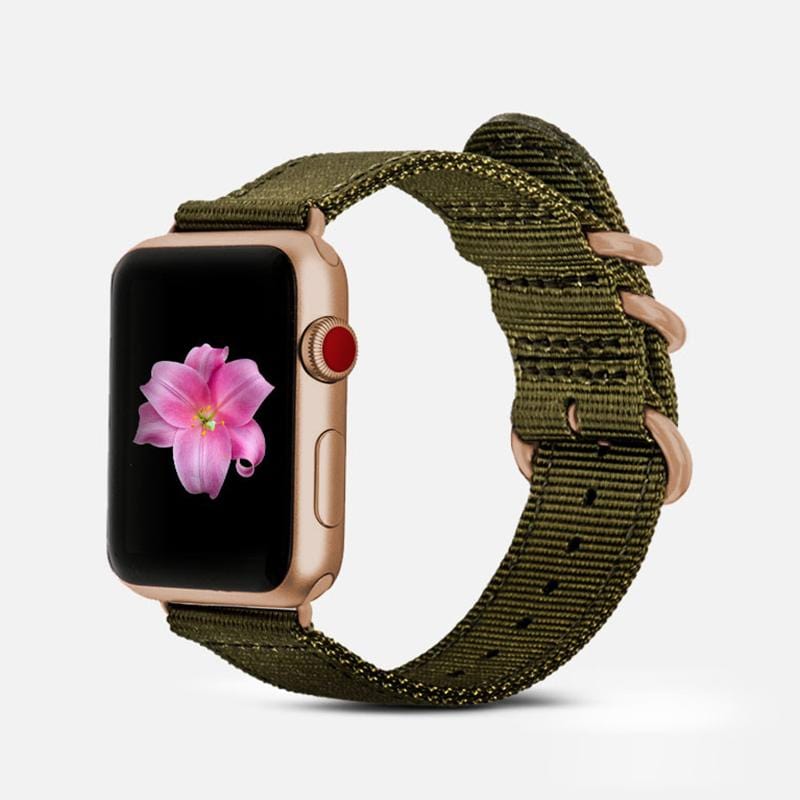 經典款 Apple Watch 尼龍錶帶 - 橄欖綠