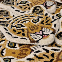 手工羊毛造型地毯 - 老虎頭