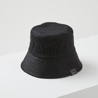 韓版純色遮陽漁夫帽 - 黑色