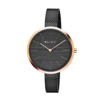 Beauty簡約刻度金屬系列 黑色米蘭錶手錶帶36mm E127-L529