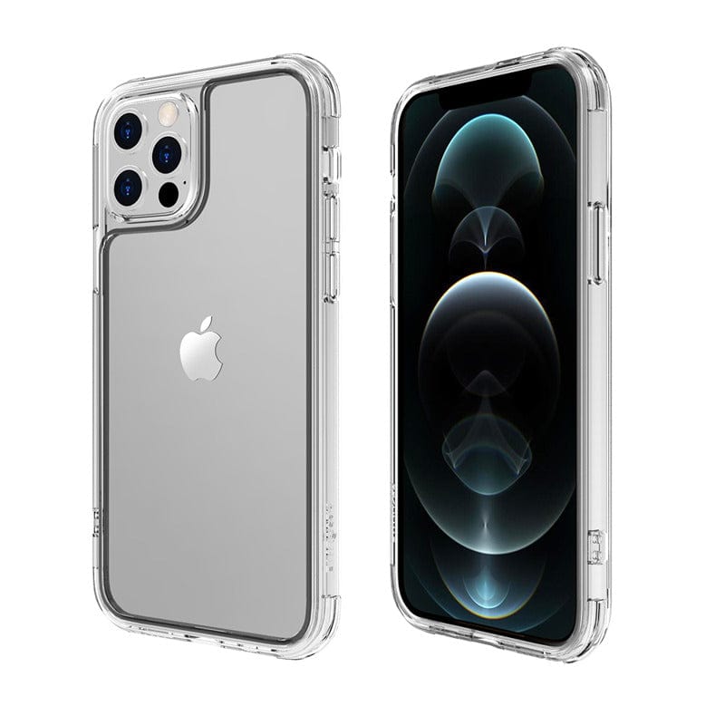 LINKASEAIR iPhone 12 mini / 12 / 12 Pro / 12 Pro Max 軍規防摔抗變色抗菌大猩猩玻璃保護殼-不思議極淨透