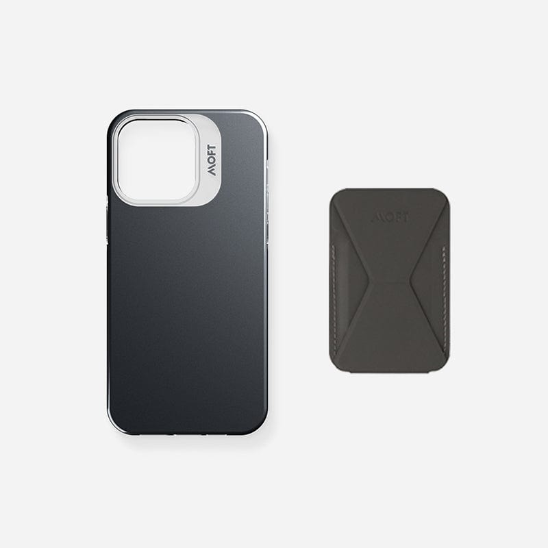 雙倍磁力手機保護殼 iPhone14 Pro 黑色 + 手機支架(包邊款)