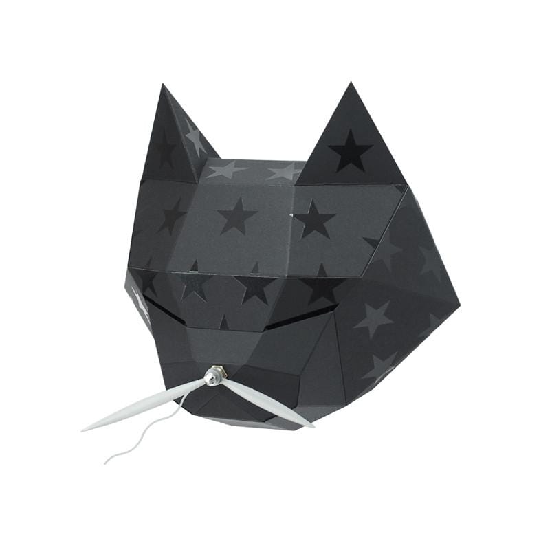 DIY 貓咪時鐘-黑色星星