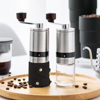 丹麥手沖咖啡三件組(咖啡壺-共2色/玻璃杯350ml-共4色/不銹鋼磨芯咖啡磨2.0)