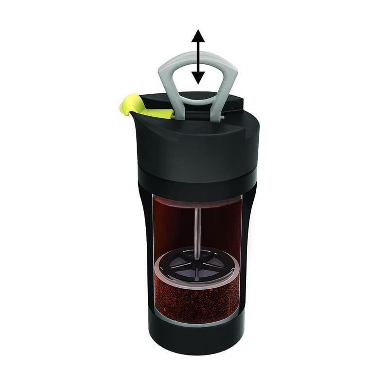 雙入組-便攜法壓保溫咖啡杯16oz(綠)+12oz(共4色)