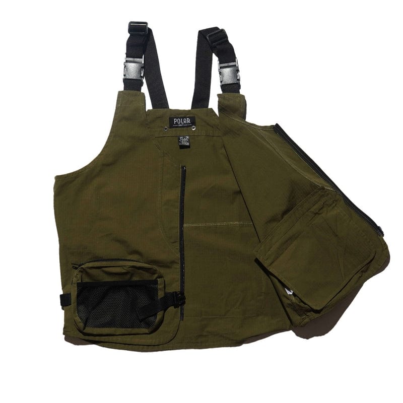 工裝口袋背心/ 戶外多功能吊帶背心-橄欖綠 (日本限量販售)
