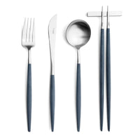 GOA系列-霧面銀色不銹鋼-主餐刀叉匙筷-4件組