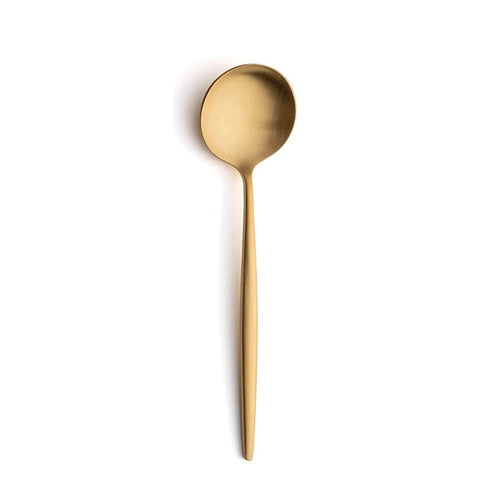 MOON系列-霧金不銹鋼-20.5cm主餐匙