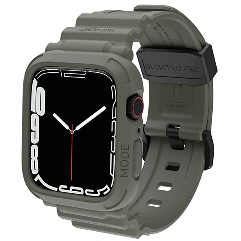 【加拿大質感好物】45mm-Apple Watch 7  Quattro Pro柔韌透氣耐磨TPU一體成形軍規錶帶-6色