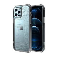 LINKASEAIR iPhone 12 / 12 Pro / 12 Pro Max 浮雕蝕刻技術防摔抗變色抗菌大猩猩玻璃保護殼-電路板