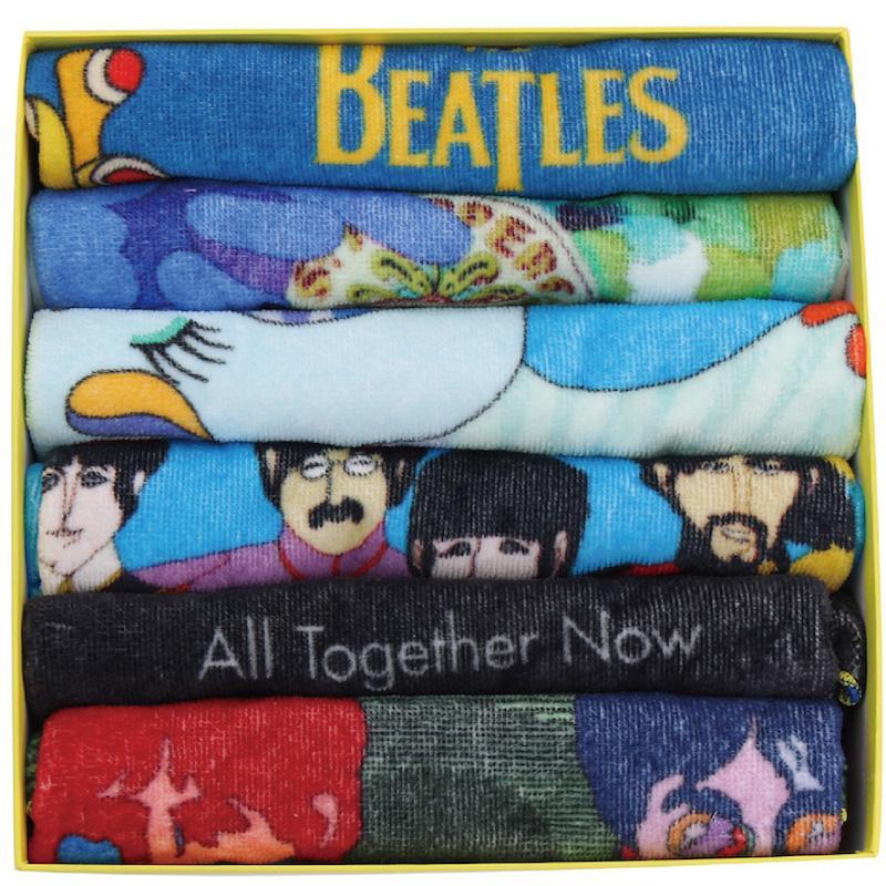 今治毛巾 池內有機 X Beatles 聯名限量款 手帕禮盒(六入組)