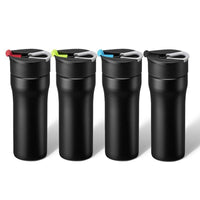 雙入組-便攜法壓保溫咖啡杯16oz(綠)+12oz(共4色)