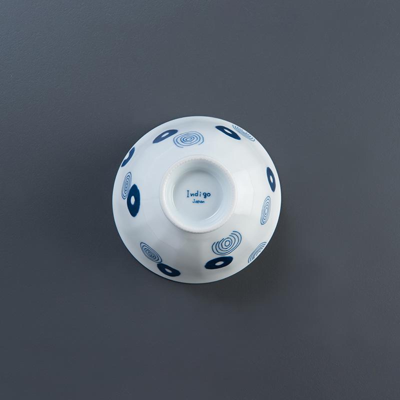 藍丸紋五件式輕量飯碗