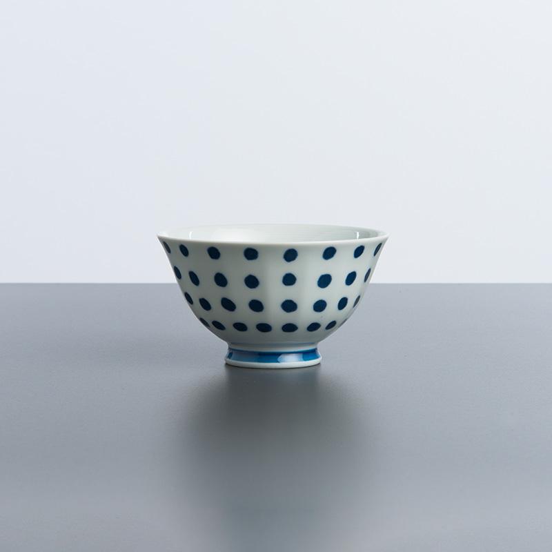 藍丸紋五件式輕量飯碗
