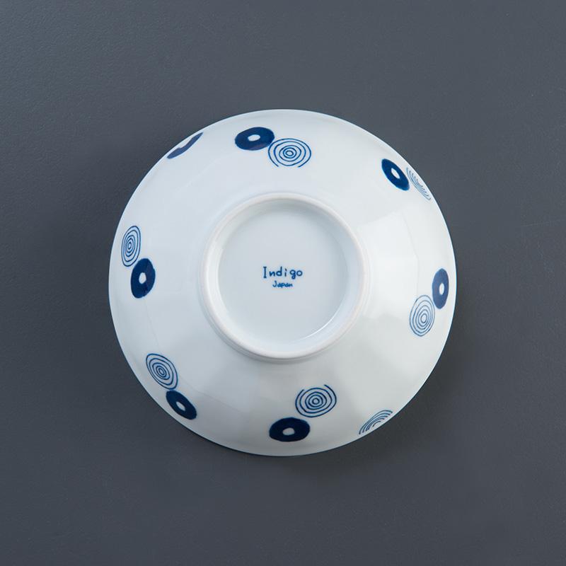 藍丸紋五件式輕量湯碗