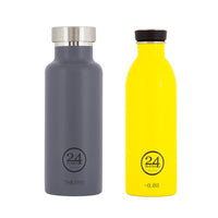 雙層保溫瓶 500ml - 典雅灰+城市水瓶 500ml - 的士黃