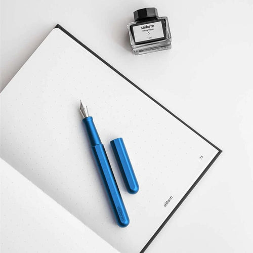 INK 鋁合金工藝級徳製磁吸鋼筆 - 星空藍筆身＋銀鋼筆尖